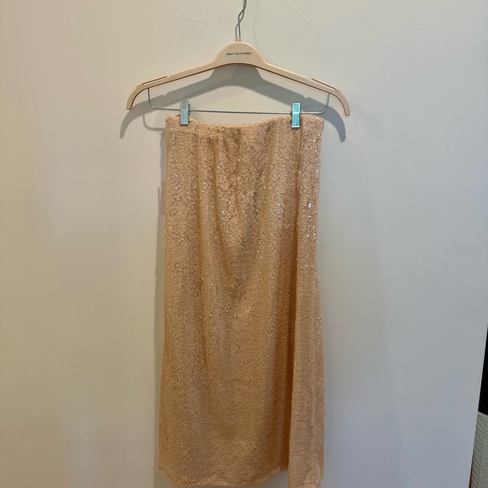 LC Lauren Conrad Gold Sequin Midi Pencil Skirt